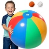 image:imageLarge Beach Ball  New 8Panel Design for Enhanced Durability and Ultra Round Shape  Best Big Beach Ball For Kids amp Adults  3X Thickness Material to Withstand Rough Play  Top Pool Party Hit of 2026Rainbow