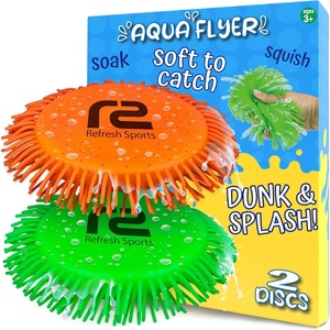 image:imageWater Flying Discs for Kids Soft Sports Disc 2 Pack  Soaks The Target On Impact  Best Swimming Pool Toys amp Beach Water Toys  Fun Toy Outdoor Games  Birthday Gifts for Boys amp Girls All AgesGreen  Orange