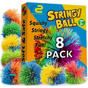 image:imageStringy Balls amp Sensory Toys 8 Pack  Fidget Toys Sensory Gifts for Kids Ages 3 4 5 6 7 8  Year Old  Best Stress Balls Toys amp Toddler Toys Gifts for Toddlers Boys amp Girls  Monkey Balls Fidget Toys8 Pack