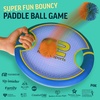 image:imageFun Bouncy Paddle amp Stringy Ball Toss amp Catch Game  Easy to Use for Kids All Ages  Soft Foam Design for Safe Play Indoors or Outdoors  Also Works as Flying Disc  Great Gift Idea for Boys amp GirlsOrange  Blue