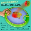 image:imageFun Bouncy Paddle amp Stringy Ball Toss amp Catch Game  Easy to Use for Kids All Ages  Soft Foam Design for Safe Play Indoors or Outdoors  Also Works as Flying Disc  Great Gift Idea for Boys amp GirlsRed  Green