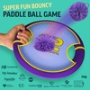 image:imageFun Bouncy Paddle amp Stringy Ball Toss amp Catch Game  Easy to Use for Kids All Ages  Soft Foam Design for Safe Play Indoors or Outdoors  Also Works as Flying Disc  Great Gift Idea for Boys amp GirlsPink  Purple