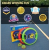 image:imageFun Bouncy Paddle amp Stringy Ball Toss amp Catch Game  Easy to Use for Kids All Ages  Soft Foam Design for Safe Play Indoors or Outdoors  Also Works as Flying Disc  Great Gift Idea for Boys amp GirlsRed  Green