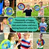 image:imageFun Bouncy Paddle amp Stringy Ball Toss amp Catch Game  Easy to Use for Kids All Ages  Soft Foam Design for Safe Play Indoors or Outdoors  Also Works as Flying Disc  Great Gift Idea for Boys amp GirlsOrange  Blue