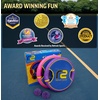 image:imageFun Bouncy Paddle amp Stringy Ball Toss amp Catch Game  Easy to Use for Kids All Ages  Soft Foam Design for Safe Play Indoors or Outdoors  Also Works as Flying Disc  Great Gift Idea for Boys amp GirlsPink  Purple