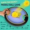 image:imageFun Bouncy Paddle amp Stringy Ball Toss amp Catch Game  Easy to Use for Kids All Ages  Soft Foam Design for Safe Play Indoors or Outdoors  Also Works as Flying Disc  Great Gift Idea for Boys amp GirlsBlack  Yellow
