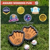 image:imageToss and Catch Ball Game Set  Easy to Use Sticky Balls amp Beginner Baseball Training Glove  Premium Toy Paddle Fits All Hand Sizes From Toddlers to Teens amp Adults  Fun Gift Idea for Boys and Girls4 Pack